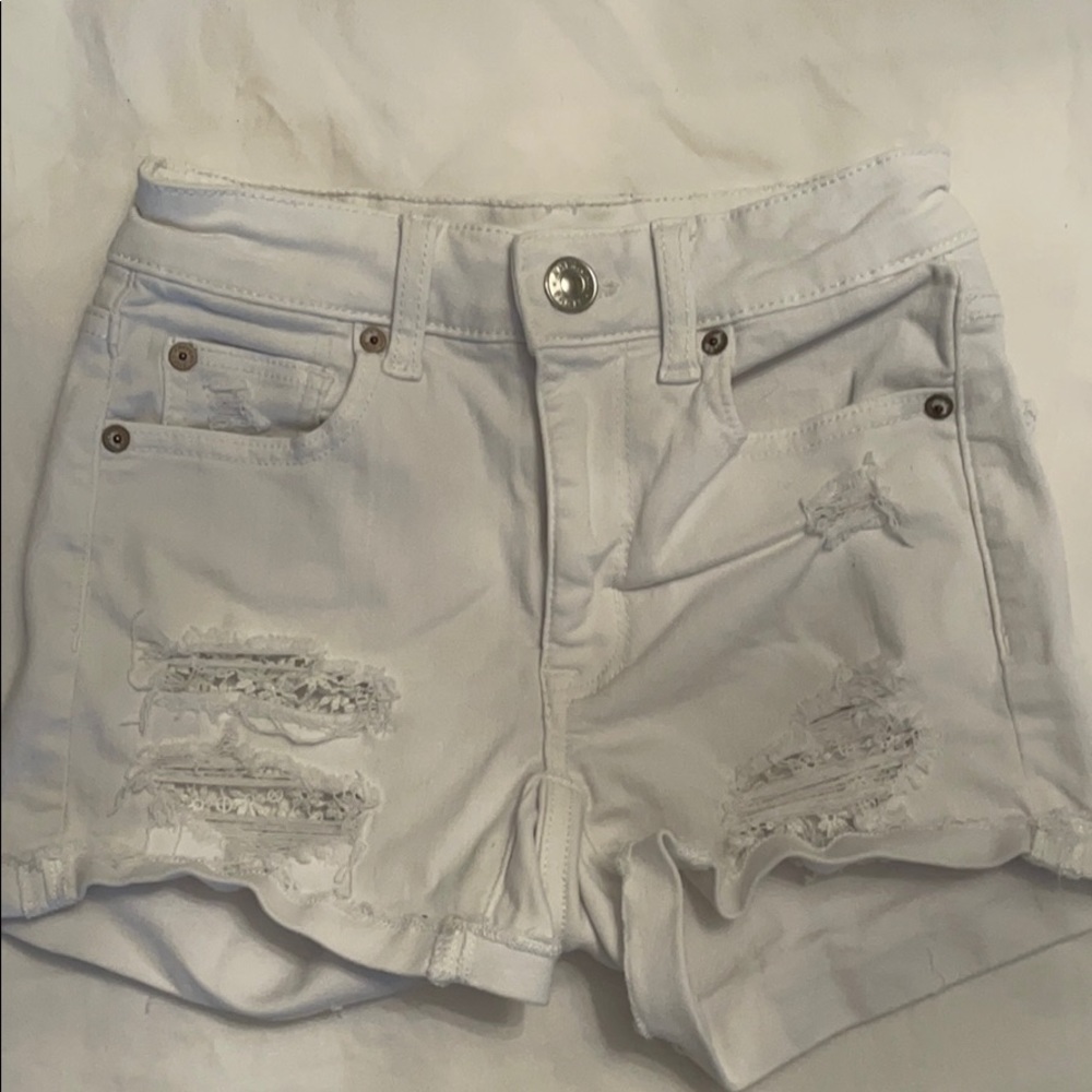 White jeans shorts